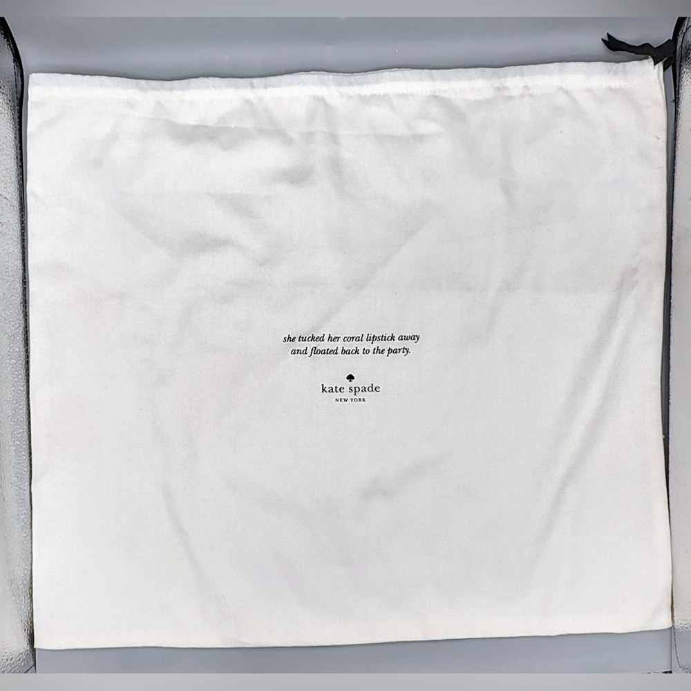 Kate Spade Dust Bug H16"xW19"  White cotton. Used good condition
